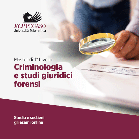 Master I livello Criminologia e studi giuridici forensi Master I livello Criminologia e studi giuridici forensi